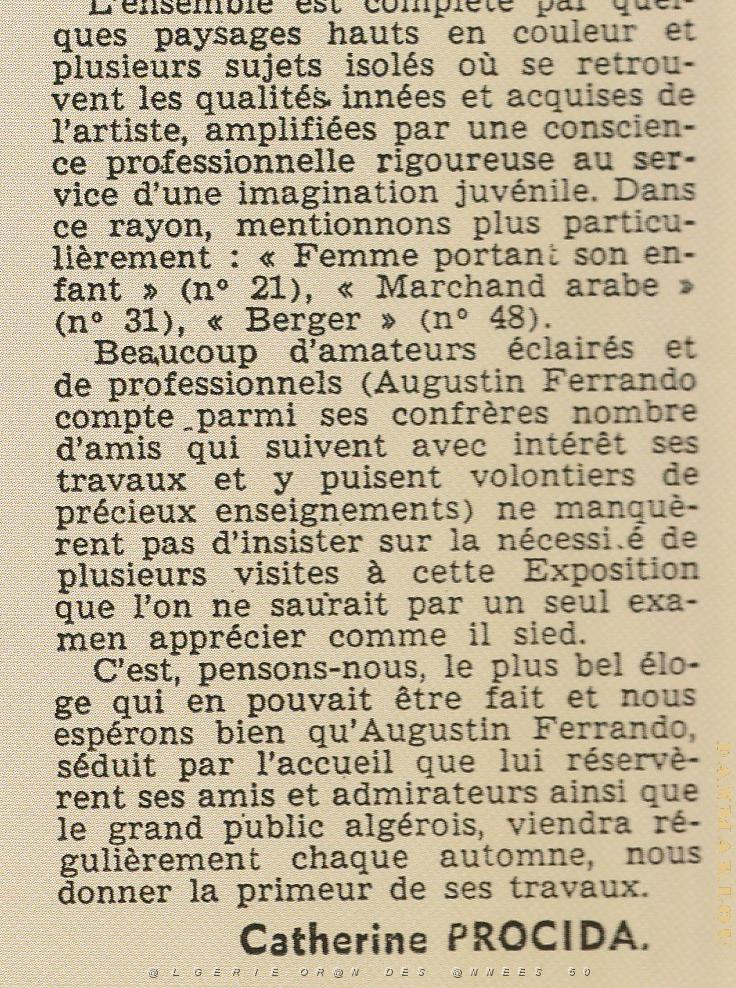 AUGUSTIN FERRANDO 1880-1957 (9) suite Echo d'Oran 27 novembre 1941.jpg